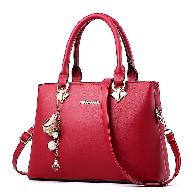 Sac à main blanc en similicuir doré pour femme avec élégant cuir