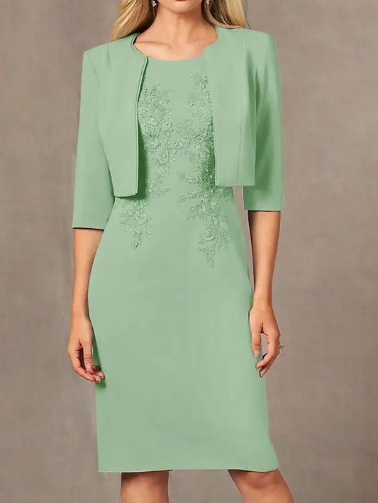 Two Sheath / Wedding Mother of the Column Suit Beach Piece Dress