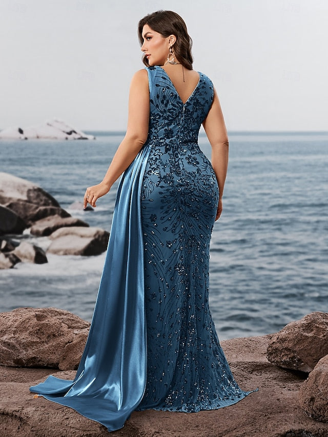 Mermaid Dress Evening Long Formal Gown Sparkle Trumpet / Wear