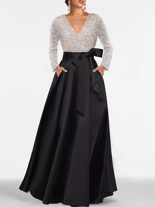 Length Dress Formal Elegant Long Gown A-Line Floor Evening