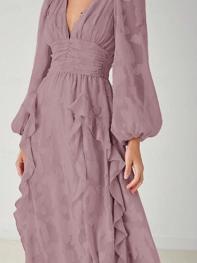 Bride Minimalist of the Mother Simple V A-Line Elegant Dress