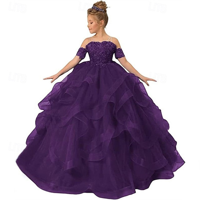 Girls' Princess Flower Dress Kid's Girl