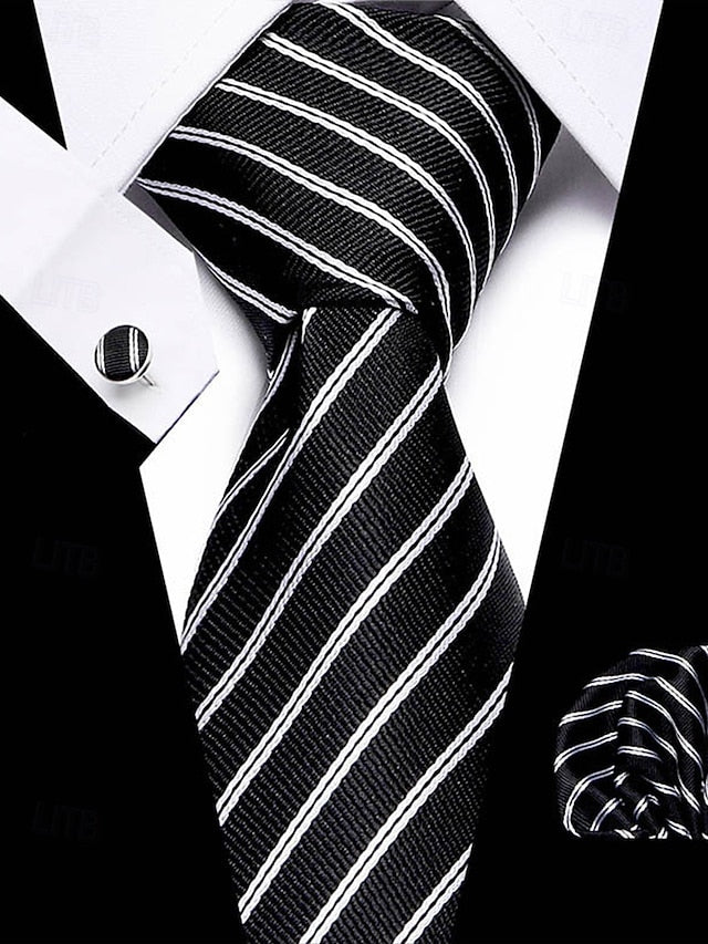 Pocket Purple Tie Men's – Square and Checkered Set Silk