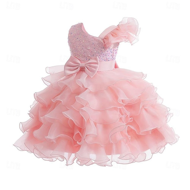 Party Pageant Ball Wedding Kids Girls Dress Flower Gown Ruffle