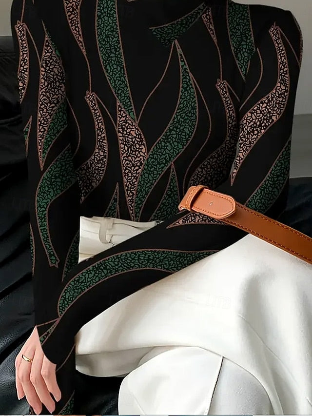 Women's T Shirt Graphic Abstract Geometry Elegant Vintage