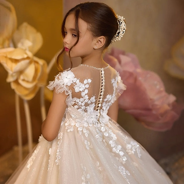Dress Communion Kids Girls' Girl First Party Flower