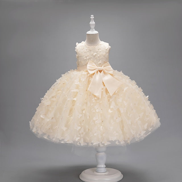 Dress Flower Party Kids Girl Butterfly Girls'