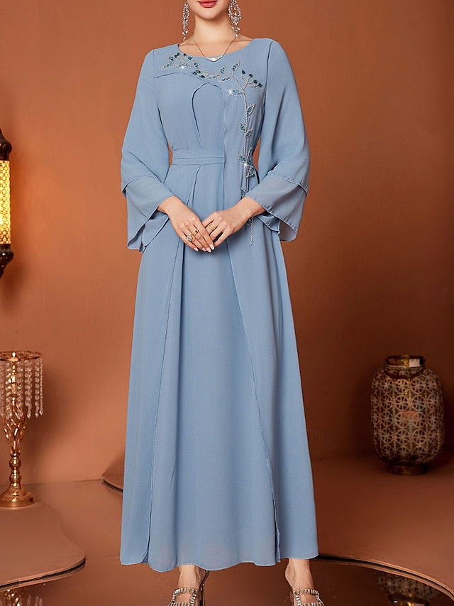 the Dress Floor Bride V of Length Elegant A-Line Mother Neck