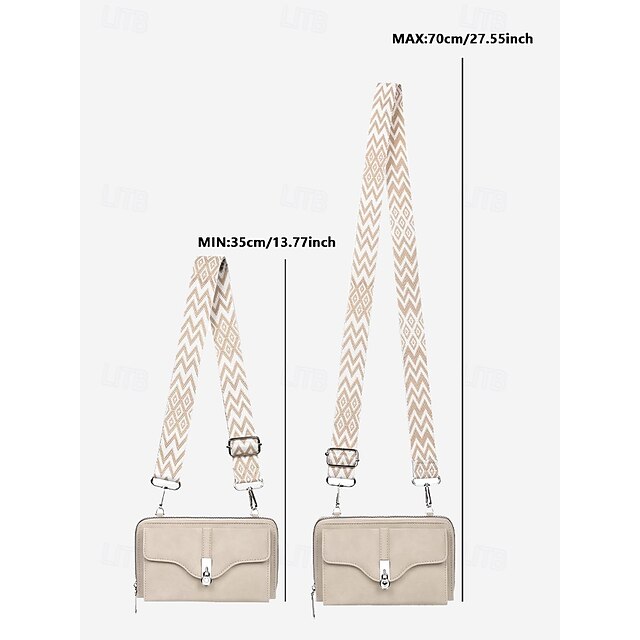 Sac bandoulière en similicuir pour femme, motif géométrique