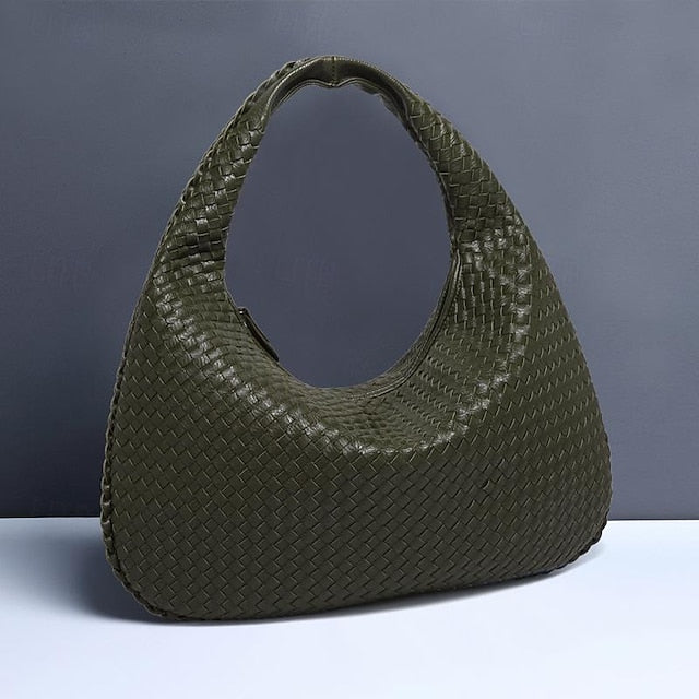Hobo Leather Burgundy Women's Bag – Woven Faux Chic