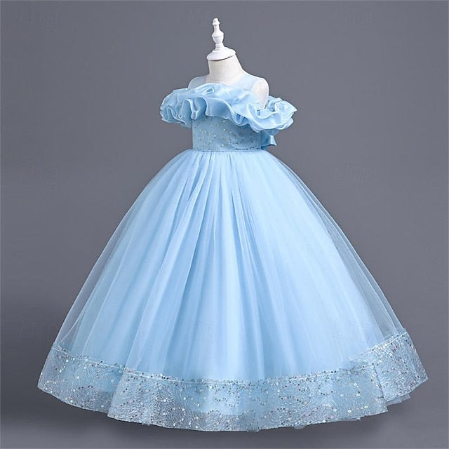 Girls' Girl Party Color 3D Solid Dress Flower