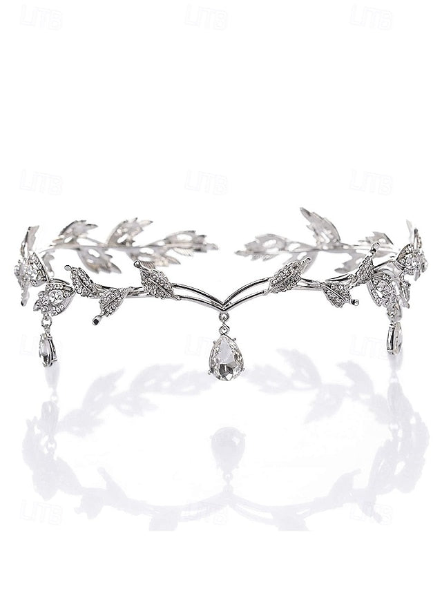 Blue Gold Leaf with Headpiece – Gemstone Drops Vintage