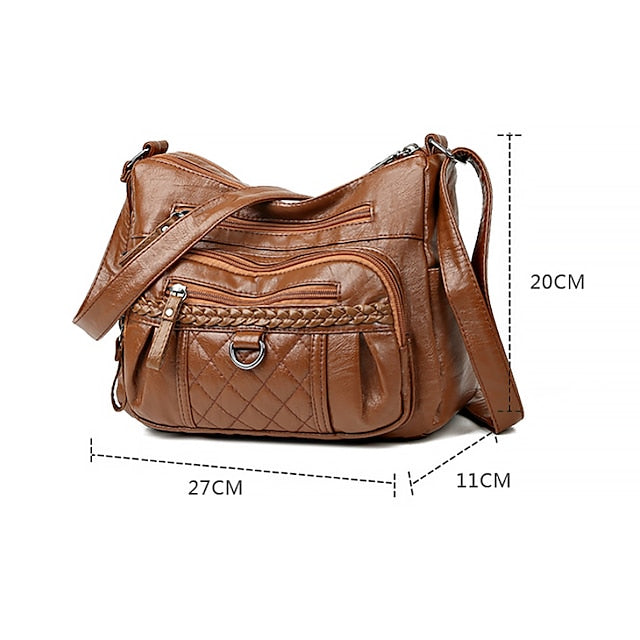 Sac à bandoulière en cuir PU pour femme