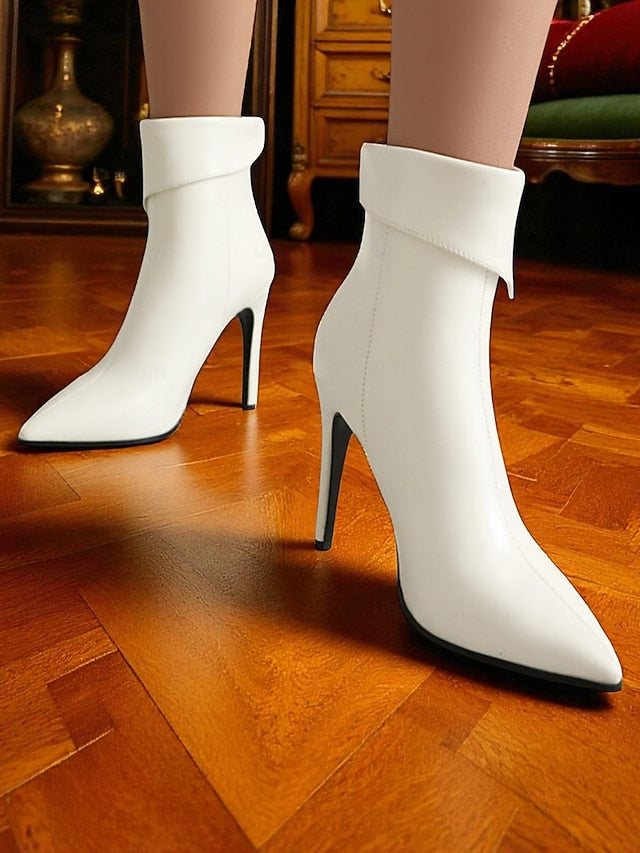 Metallic - Ankle Boots Stiletto Toe Women's Pointed Gold