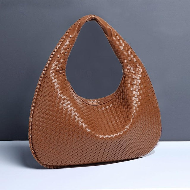 Hobo Leather Burgundy Women's Bag – Woven Faux Chic