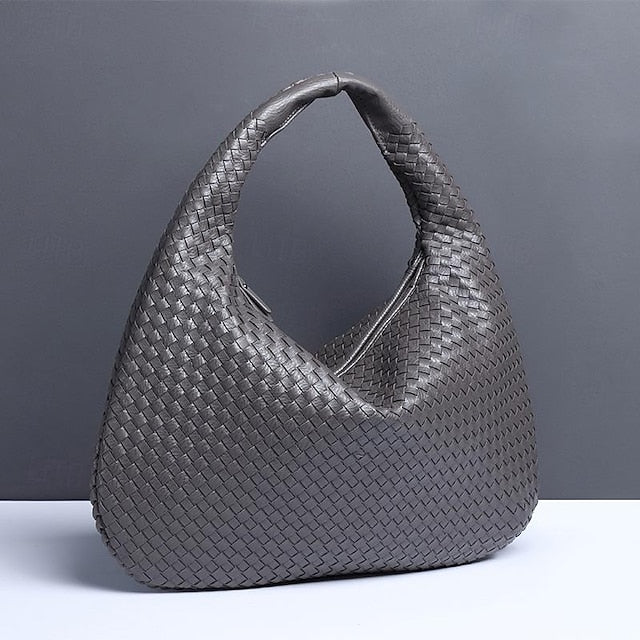 Hobo Leather Burgundy Women's Bag – Woven Faux Chic