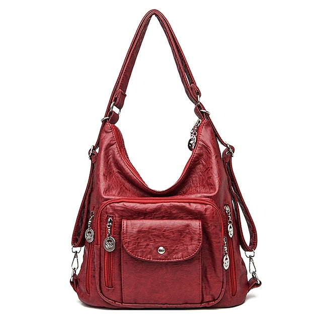 Sac - Sac Hobo en similicuir pour femme style vintage marron