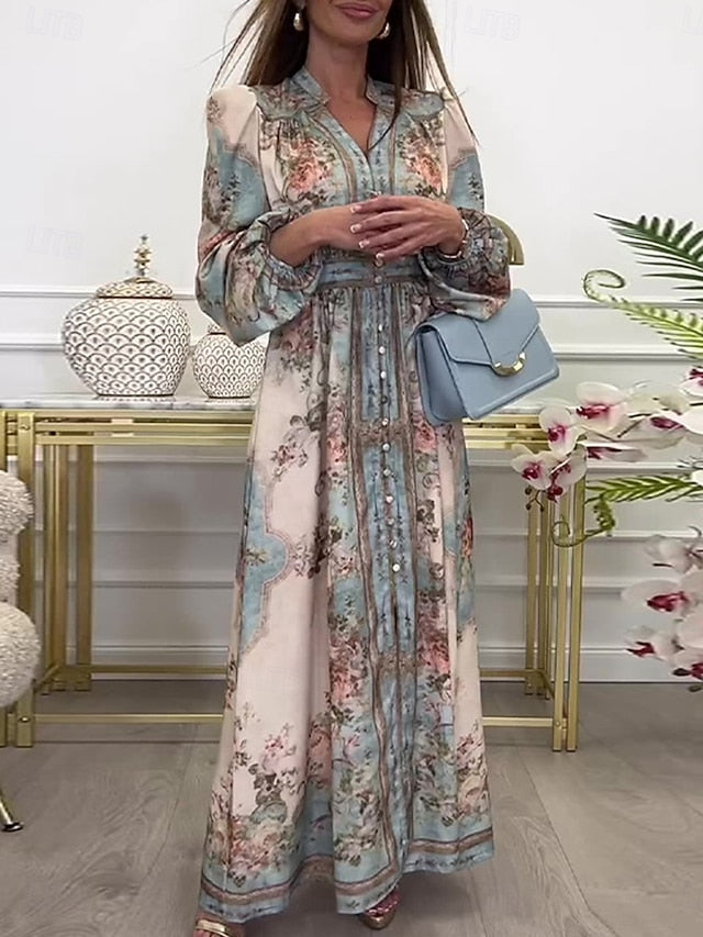 Women's Maxi Dress Vintage Dress Casual Dress Boho Dress