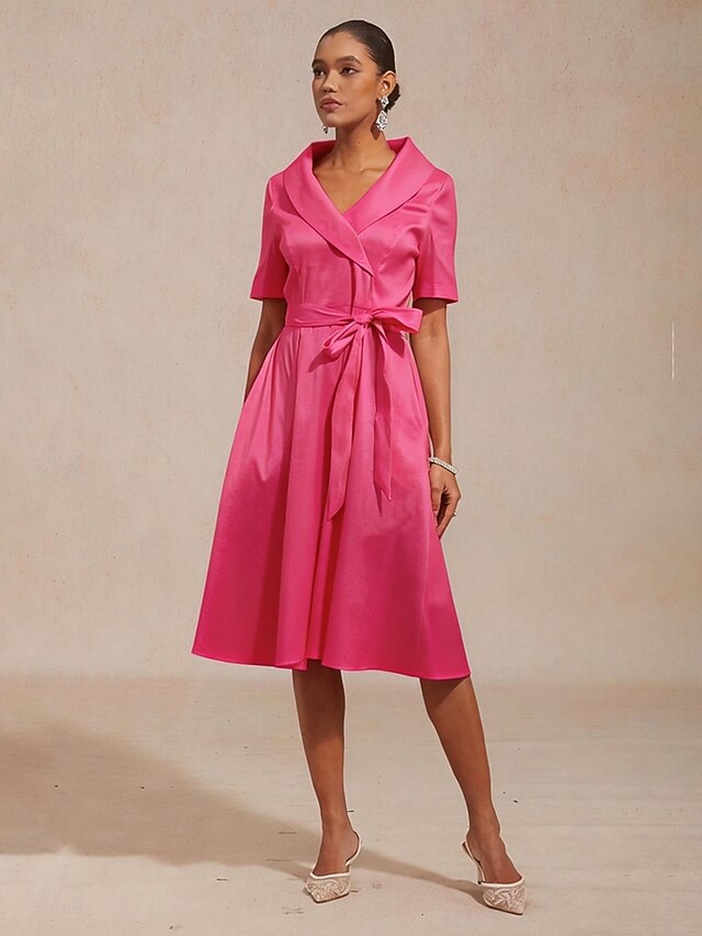 Women's Mini Dress A Line Dress Work Dresses Taffeta