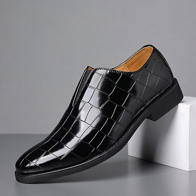 Shoes Slip-On – Crocodile Burgundy Men's Dress Pattern