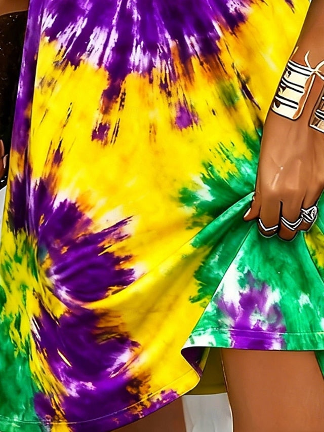 Venetian Carnival Women's Mini Dress Casual Dress T Shirt