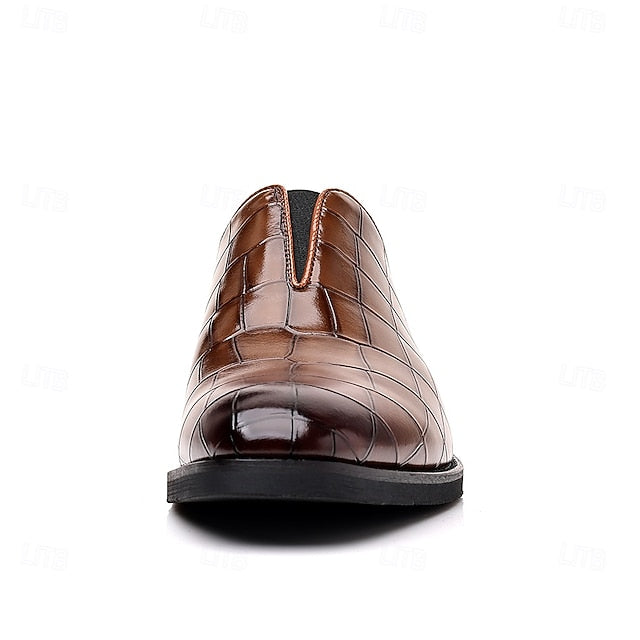 Shoes Slip-On – Crocodile Burgundy Men's Dress Pattern