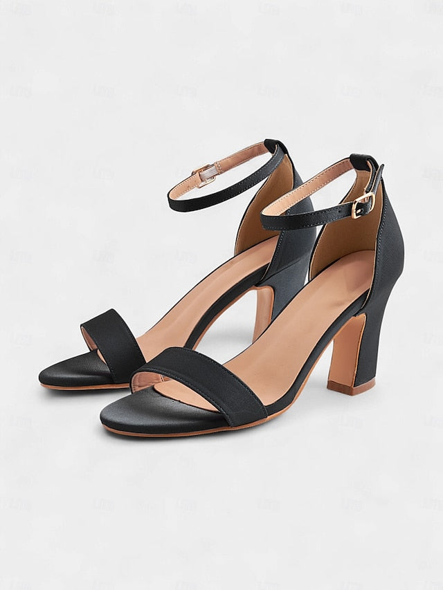Sandals Strap - Ankle Toe Blue Heel Light High Women's Open