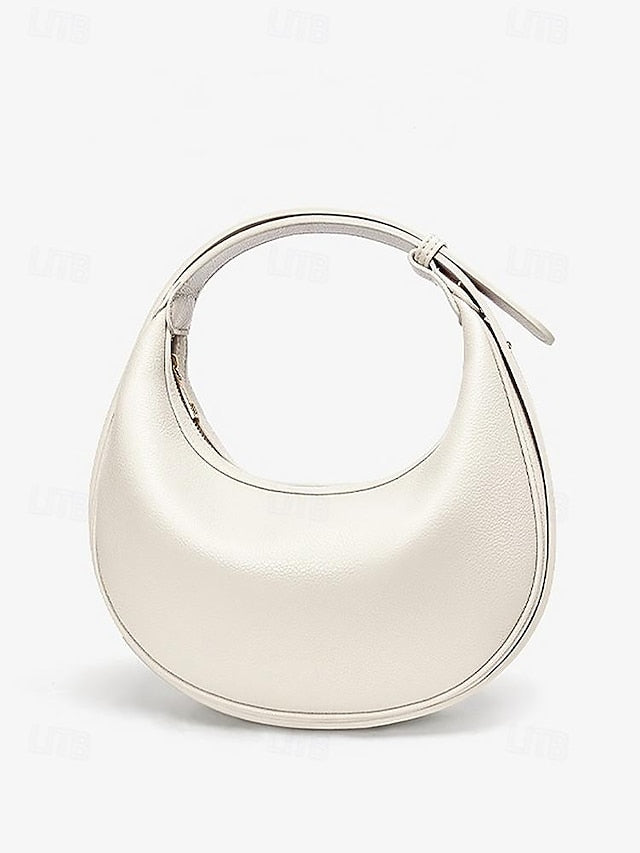 Crescent Elegant Shoulder - Bag Women's White Stylish