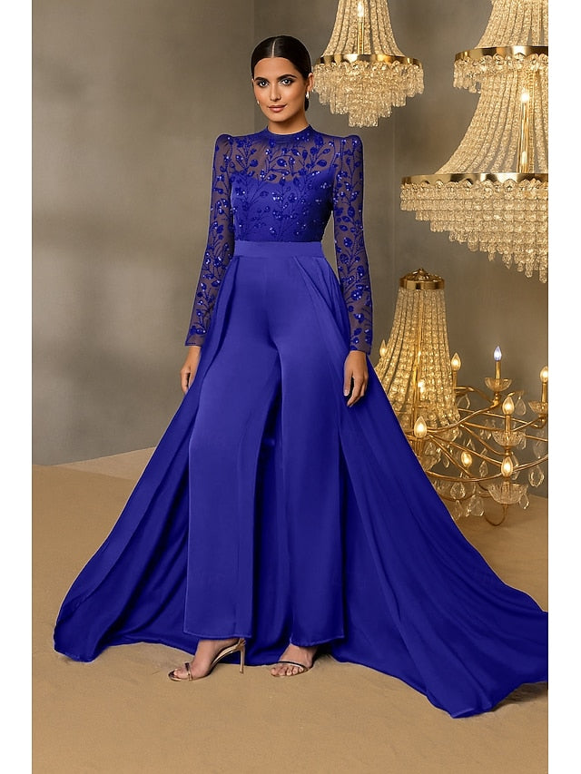 Jumpsuit Mother the of Bride Pantsuit Applique / Beaeded Lace