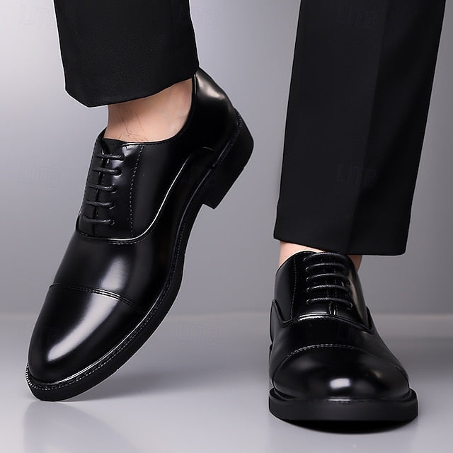 Brown Classic Men's Design Shoes Oxford – Dress Cap-Toe