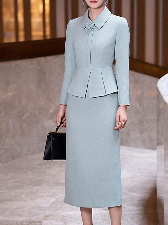 Sheath Vintage Bride the Mother / Shirt of Elegant Dress Column