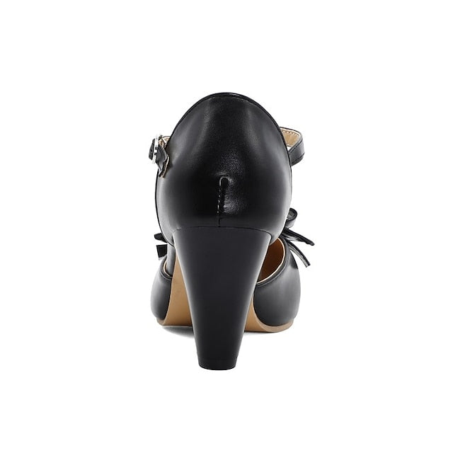 Bow T-Strap Green Vintage 1950s Retro Mint – Heels Chunky with