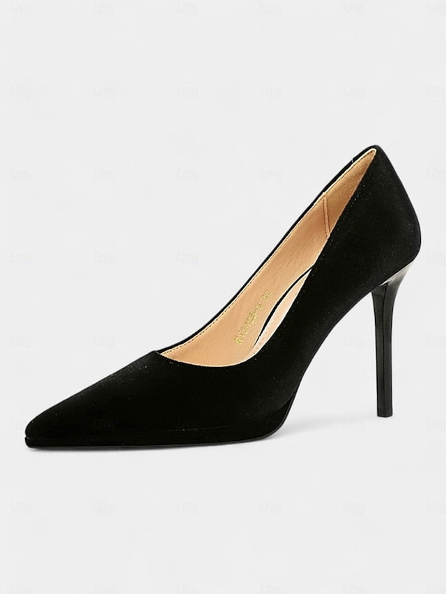 with Pumps Velvet Stiletto Burgundy Women's Heel and
