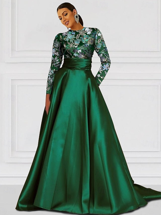 Elegant Floor Dress Wedding A-Line Evening Formal Gown Length