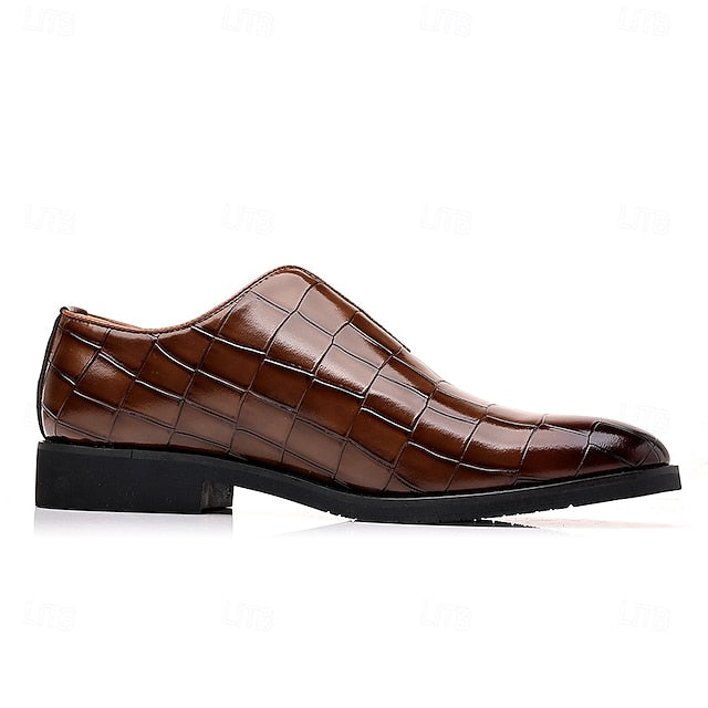 Shoes Slip-On – Crocodile Burgundy Men's Dress Pattern