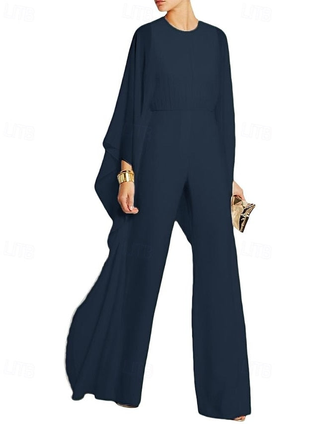 Bride Simple Jumpsuit the of Elegant Cape Dress Mother