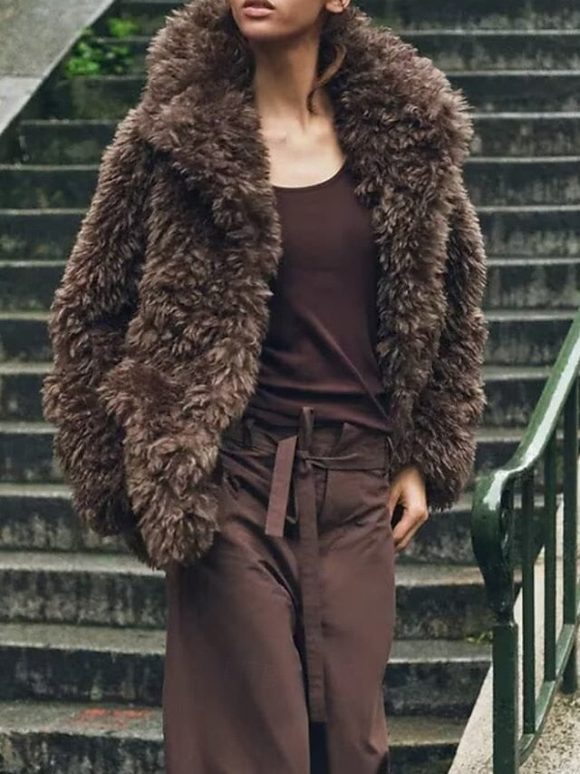Warm Coat Teddy Fur Comfortable Women's Faux Furs