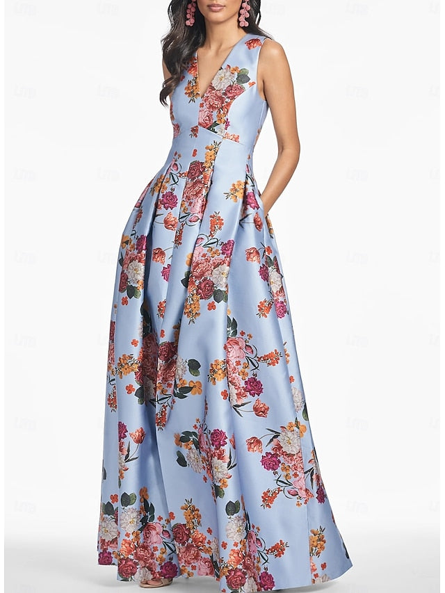Formal Evening Dress Gown Wedding A-Line High Beach Split