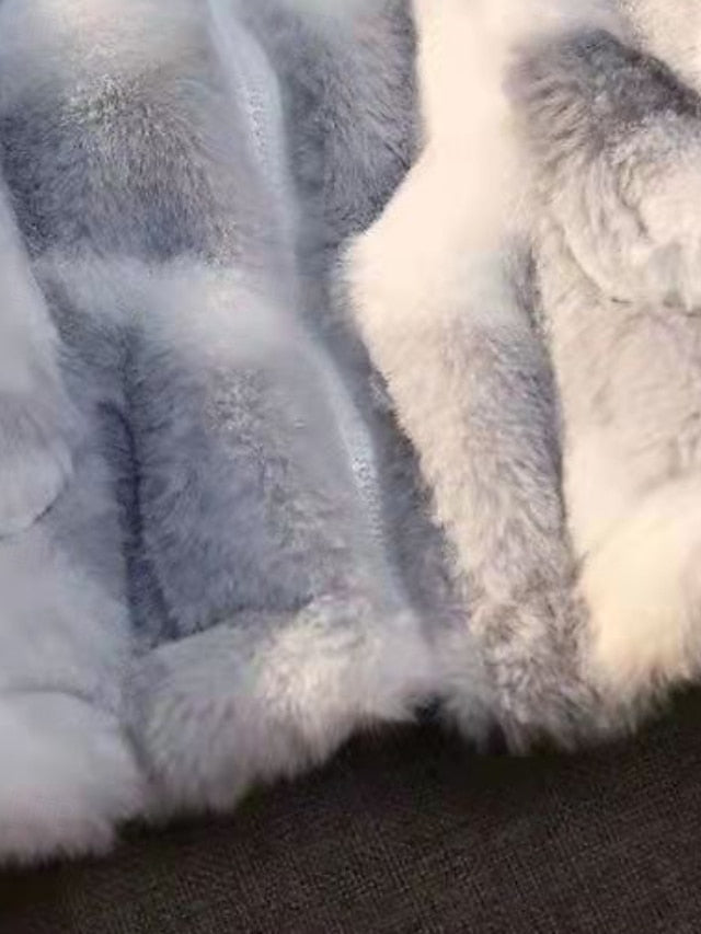 Women's Coat Warm Jacket Fleece Fur Faux Teddy