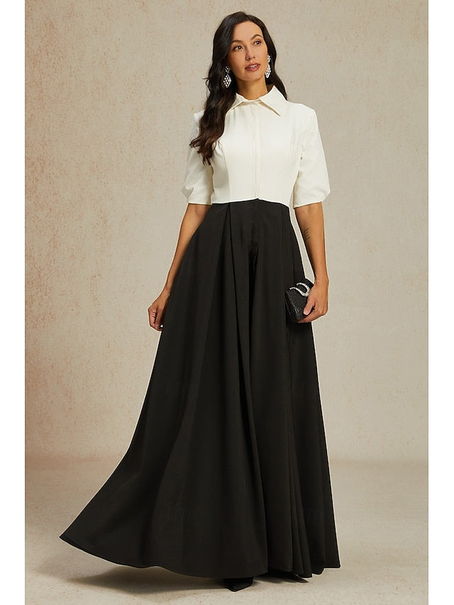 Shirt Dress the Mother A-Line Party Collar Elegant Bride of