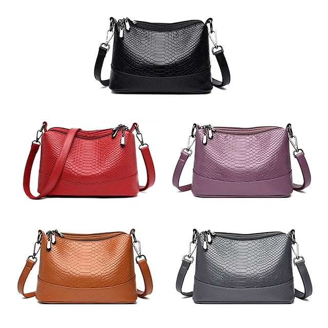 Leder Hobo Umhängetasche Schulter PU Damen