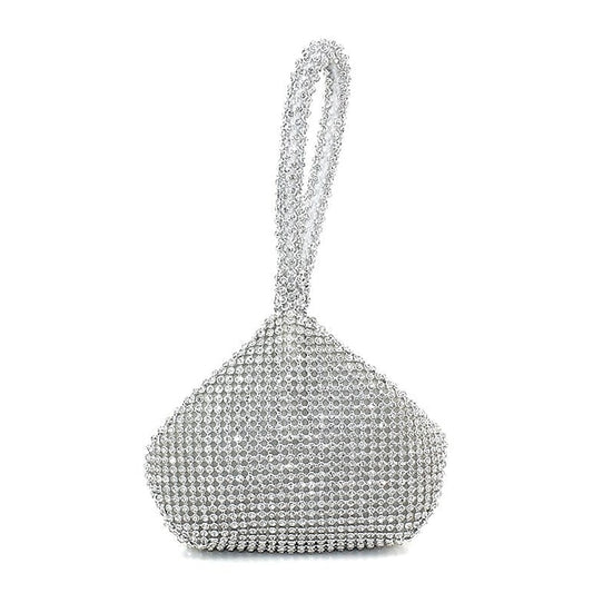 Rhinestone Women's Crystal Evening Bag Silver - Elegant