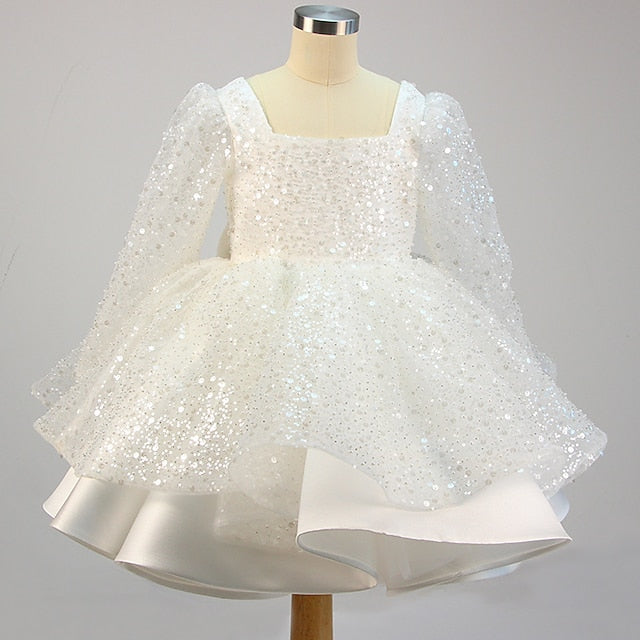 Girls' Dress Flower Long Sequin Kids Girl Party