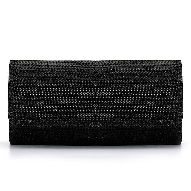 – Evening Clutch Purse Silver Elegant Women's Glitter