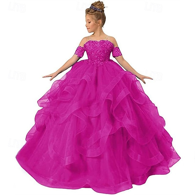 Girls' Princess Flower Dress Kid's Girl