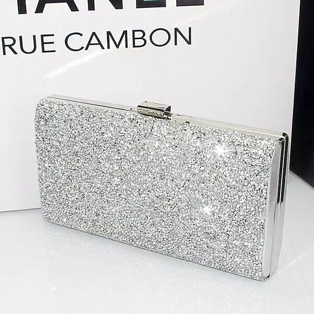 Women's Clutch Glitter Silver