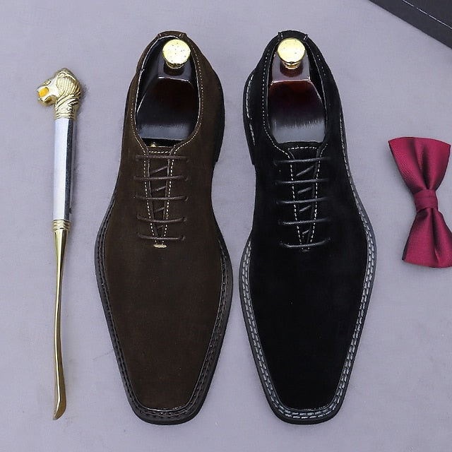 - Shoes Suede Leather Men's Dress Genuine Oxford Cowhide