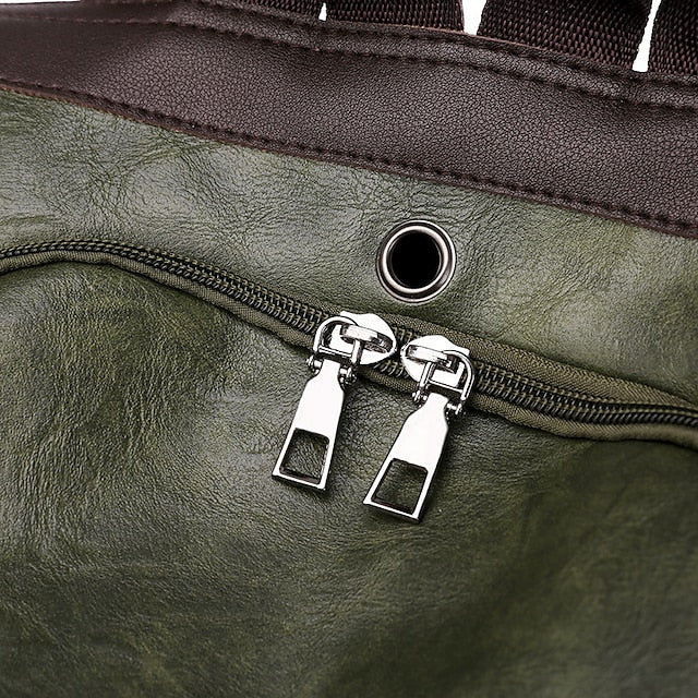 Wandelbarer Rucksack Kunstleder Karamell Geldbörse Damen