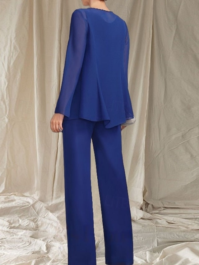 Mother the Pantsuit Elegant Piece of 3 Bride Wedding Guest Dress