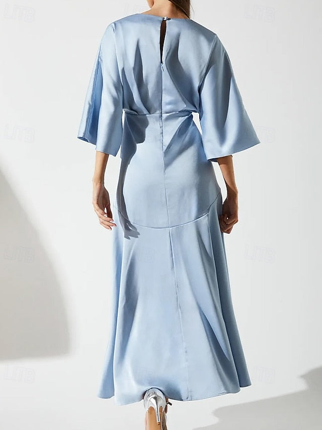 Luxurious Elegant V of Simple Dress Bride Mother the SkyA-Line